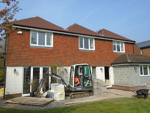 Modern kitchen extension before